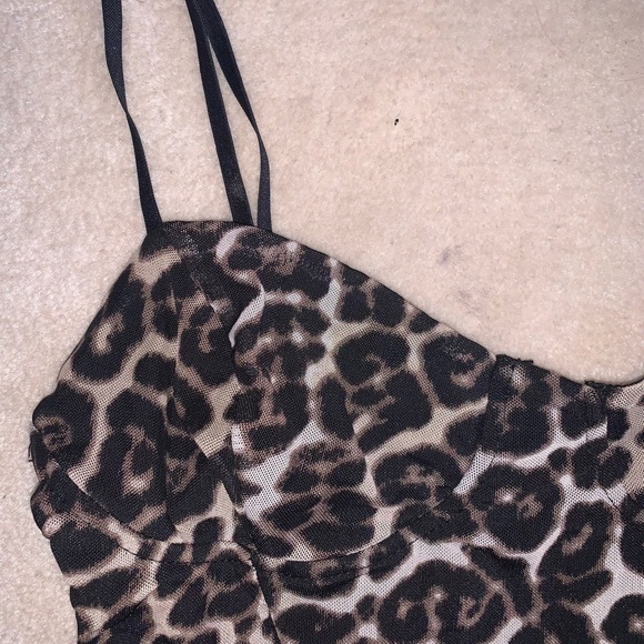 AFRM Cheetah Print Bodysuit Size Small - Picture 2 of 5
